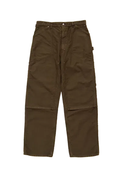 Maison Margiela Straight Leg Workwear Jeans In Brown