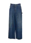 Maison Margiela Carpenter Blue Cotton Jeans In Blue