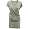Maison Margiela Wrap Mini Dress In Grey Viscose In Grey