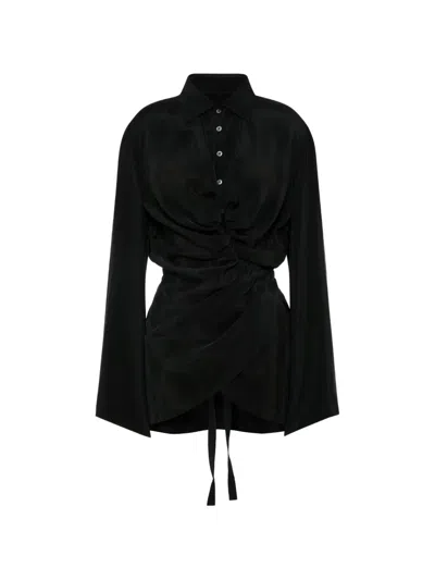 Maison Margiela Wrap Shirt In Black