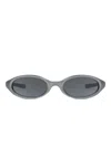 Maison Margiela X Gentle Monster Wraparound-frame Sunglasses In Silver