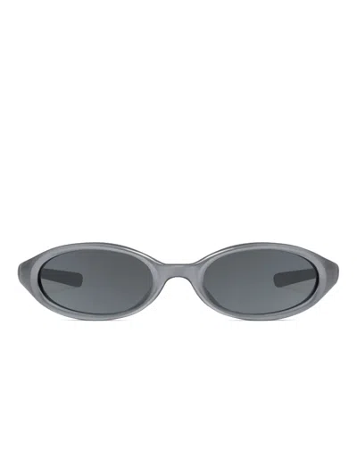 Maison Margiela X Gentle Monster Wraparound-frame Sunglasses In Silver