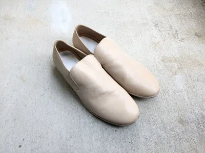 Pre-owned Maison Margiela X H&m Loafers 11 44 Beige Leather Slip On