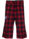 Maison Margiela Tartan-check Bermuda Shorts In Red