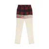 Maison Margiela Slim Fit Checkered Print Cotton Jeans