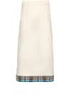 Maison Margiela X Pendleton Checked-trim Semi-sheer Skirt In White