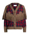 Maison Margiela X Pendleton Fringe-trim Wool Cardigan In Green