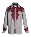 Maison Margiela Multi Color Pendleton Insert Shirt With In Gray
