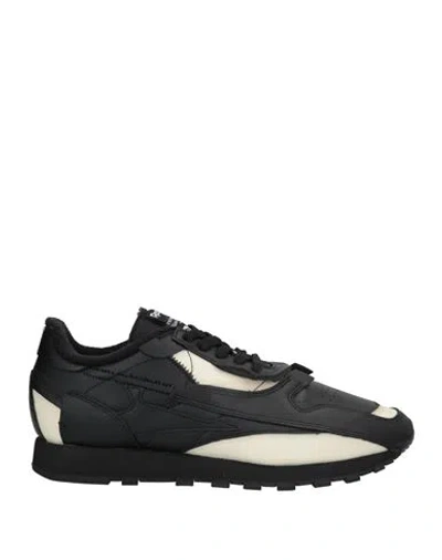 Maison Margiela X Reebok Panelled Lace-up Sneakers In Black