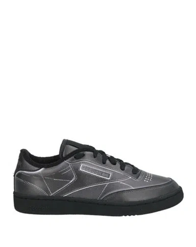 Maison Margiela X Reebok Man Sneakers Charcoal Size 7.5 Textile Fibers In Grey