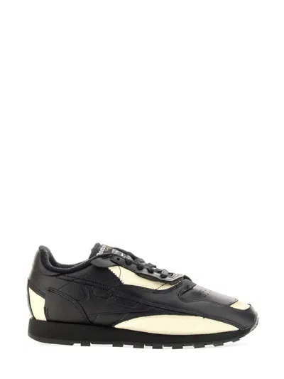 Maison Margiela X Reebok Panelled Lace-up Sneakers In Black
