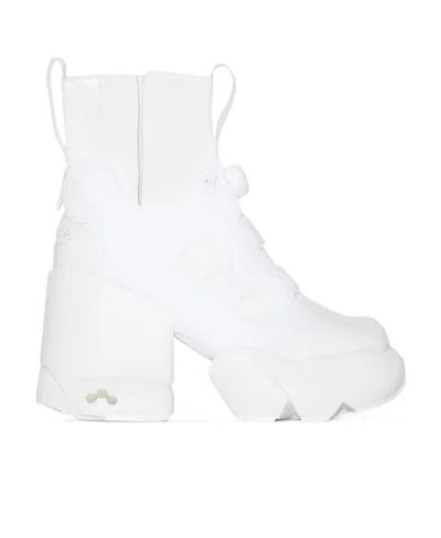 Maison Margiela X Reebok Tabi Instapump Fury Hi Ankle Boots In White