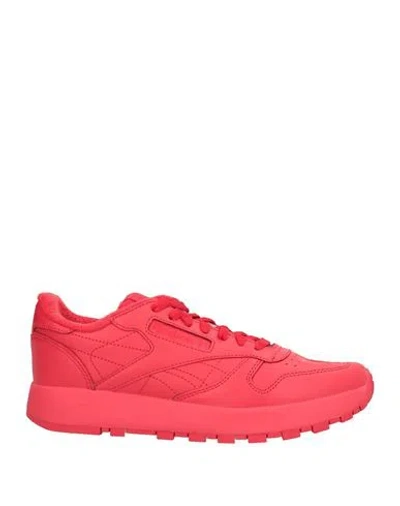Maison Margiela X Reebok Woman Sneakers Red Size 7.5 Leather