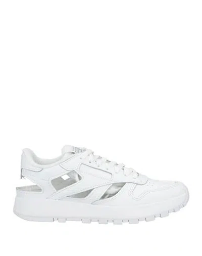 Maison Margiela X Reebok Woman Sneakers White Size 6.5 Leather, Textile Fibers