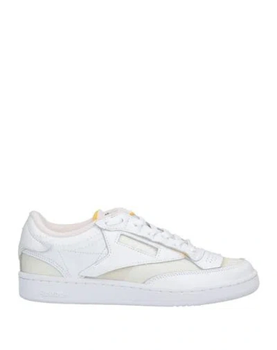 Maison Margiela X Reebok Woman Sneakers White Size 7 Soft Leather, Textile Fibers