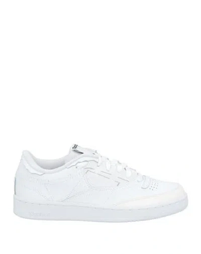 Maison Margiela X Reebok Woman Sneakers White Size 6.5 Soft Leather, Textile Fibers