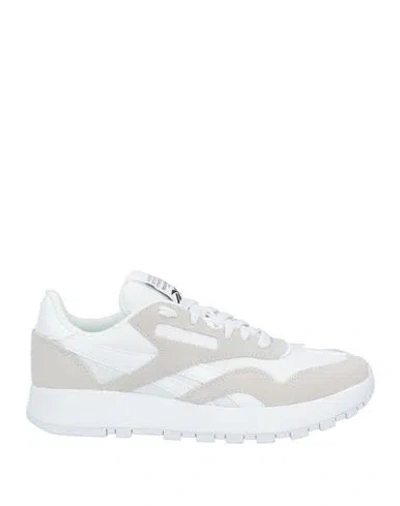Maison Margiela X Reebok Man Sneakers White Size 6.5 Leather, Textile Fibers