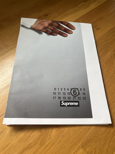 Pre-owned Maison Margiela X Supreme Maison Margiela Mm6 Double Sided Poster In White