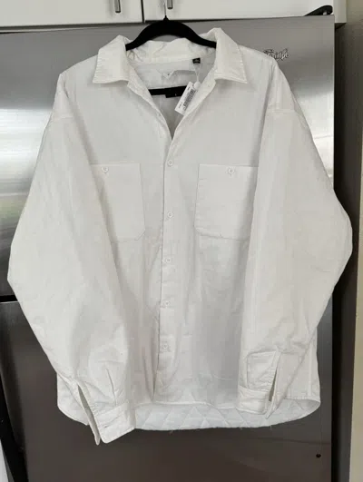 Pre-owned Maison Margiela X Supreme Margiela Supreme Quilted Padded Shirt In White