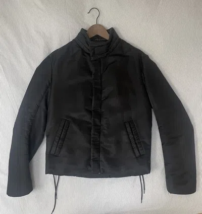 Pre-owned Maison Margiela X Vintage Maison Margiela Jacket Nylon Leather Bomber Artisanal In Black