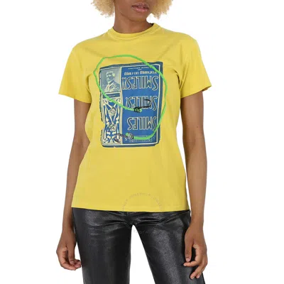 Maison Margiela Yellow Circus Smile Collage Print Cotton T-shirt