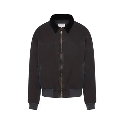 MAISON MARGIELA YOKE CABAN JACKET MAN BLACK