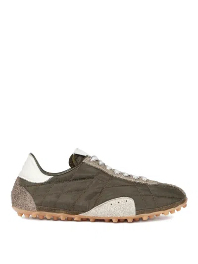 Maison Margiela Womens Khaki Sprinters Leather And Suede-trimmed Nylon Trainers Eur 37 / 4 Uk In Multi