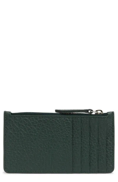 Maison Margiela Zip Card Holder In Green