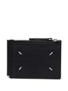 Maison Margiela Zip Detail Wallet In Black