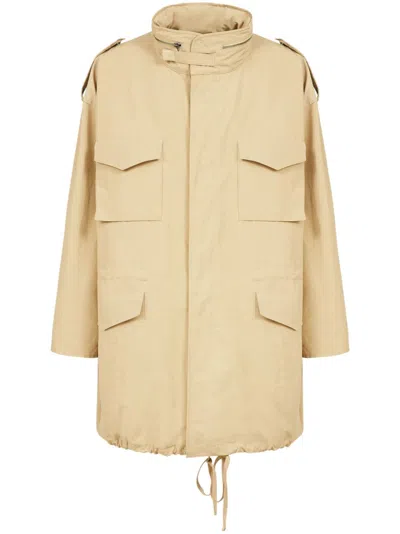 Maison Margiela Zip-fastening Oversized Coat In Neutrals