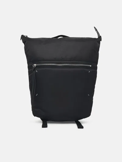 Maison Margiela 'zip Line' Black Fabric Backpack
