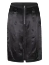 Maison Margiela Zip Midi Skirt In Black