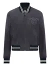 Maison Margiela Varsity Bomber Jacket In Gray