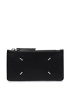 Maison Margiela Zip-up Card Holder In Black