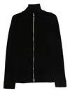 Maison Margiela Zip-up Cardigan In Black