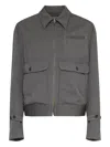 Maison Margiela Zip-up Jacket In Gray