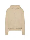 Maison Margiela Zip-up Walnut Sweatshirt With Spacious Hood