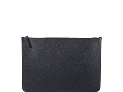 Maison Margiela Zipped Clutch Bag In Black
