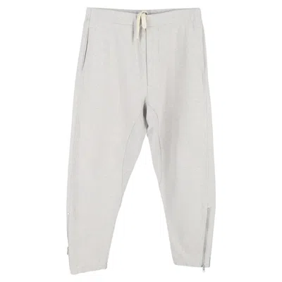 Maison Margiela Zipper Detail Track Pants In Grey Cotton