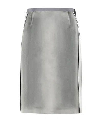 Maison Margiela Reverse-effect Skirt In Gray