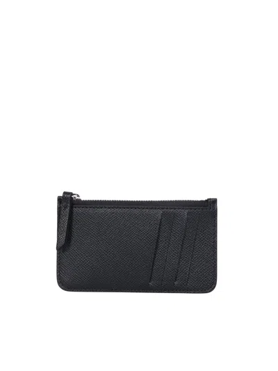 Maison Margiela Zippered Card Holder In Black