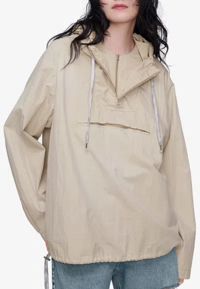 Maison Margiela Zip-up Sports Jacket In Neutral