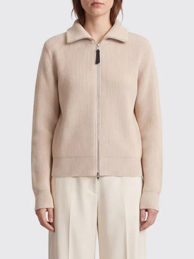 Maison Margiela Zip-up Turtleneck Cardigan In Wool And Cotton Knit In Neutral