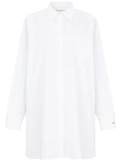 Maison Margiela Oversized Cotton Shirt In Optical White