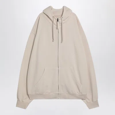 Maison Margiela Numeric Logo Oversized Zip-up Hoodie In Gray