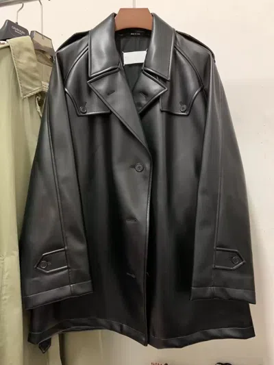 Pre-owned Maison Margiela 【】ss19 Fur Coat Trench Coat In Black