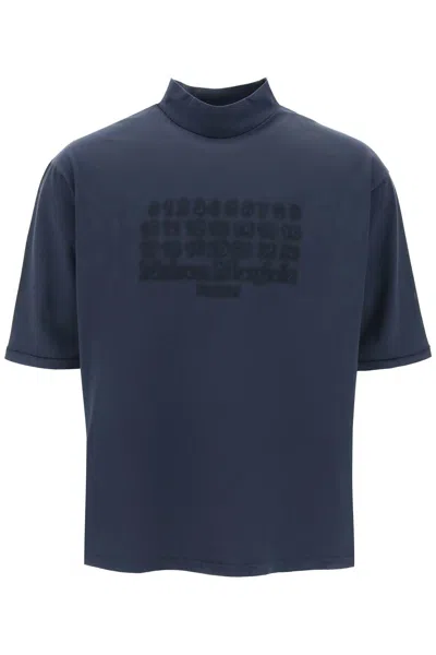 Maison Margiela Numeric Logo T-shirt With Seven In 蓝色的