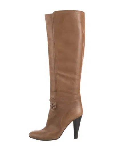 Pre-owned Maison Mayle Leather Boots In Brown