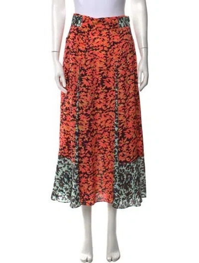 Pre-owned Maison Mayle Silk Long Skirt In Multicolor