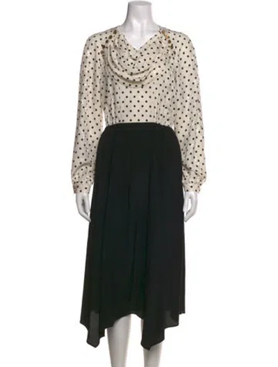 Pre-owned Maison Mayle Silk Midi Length Dress In Black